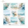 Abstrakcja, marmur, złote żyłki, morze, plaża, wybrzeże, horyzont, pejzaż, akwarela*abstraction, marble, gold veins, sea, beach, coast, horizon, landscape, watercolora